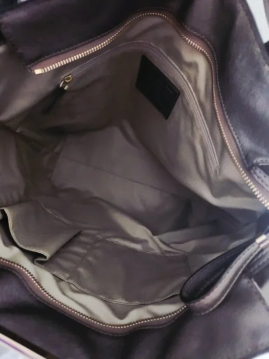 Euc Coach Madison Brown/Bronze Metallic Tote Bag Xl - Picture 15 of 15